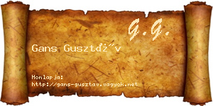 Gans Gusztáv névjegykártya